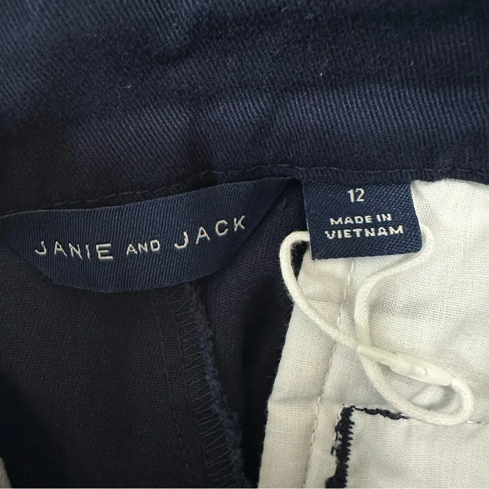 Janie and Jack The Embroidered Twill Short Merchant Marine Lemon Boys' size 12
